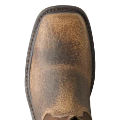 Ariat® Men's Rambler Work Steel Square Toe Earth Brown Boots 10008642 -ARIAT Cowboy Gear 10008642 toe1