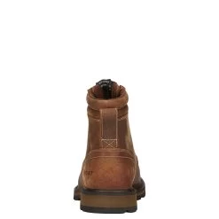 Ariat Men's Groundbreaker 6" Brown Lace-Up Soft Toe Work Boots 10016256 -ARIAT Cowboy Gear 10016256 heel