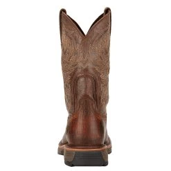 Ariat® Men's Workhog Square Toe Coco Print Brown Boots 10017415 -ARIAT Cowboy Gear 10017415 heel