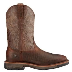 Ariat® Men's Workhog Square Toe Coco Print Brown Boots 10017415 -ARIAT Cowboy Gear 10017415 side321