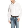 Ariat® Men's Wrinkle Free Solid White Button Down Shirt 10020331 2 Ariat® Men's Wrinkle Free Solid White Button Down Shirt 10020331 -ARIAT Cowboy Gear 10020331 front