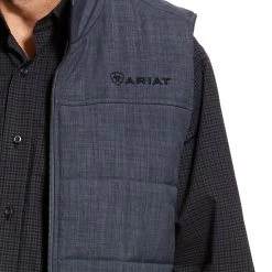 Ariat® Men's Crius Slate Grey Insulated Concealed Carry Vest 10028382 -ARIAT Cowboy Gear 10028382 detail01