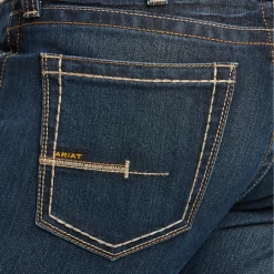 Ariat® Men's Rebar M7 Slim Dura Stretch Straight Leg Denim Jeans 10034628 -ARIAT Cowboy Gear 10034628d