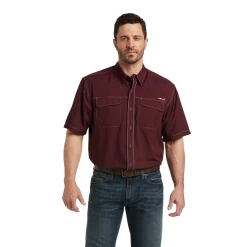Ariat® Men's VENT TEK™ Out Bound Berry Button Down Shirt 10035390