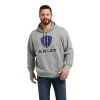 Ariat Men's Basic Heather Grey Raised Logo Sweatshirt Hoodie 10037265
