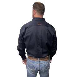 Ariat® Men's Team Logo Service Navy Twill Long Sleeve Shirt 10037392 -ARIAT Cowboy Gear 10037392 2