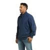 Ariat Men's Team Logo Indigo Heather 1/4 Zip Sweatshirt 10037541 2 Ariat Men's Team Logo Indigo Heather 1/4 Zip Sweatshirt 10037541 -ARIAT Cowboy Gear 10037541 front