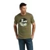 Ariat® Men's Desert Scape Military Heather Short Sleeve T-Shirt 10038195 -ARIAT Cowboy Gear 10038195 front