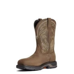Ariat Men's WorkHog XT Cottonwood Brown Carbon Toe Work Boots 10038318 -ARIAT Cowboy Gear 10038318 medial