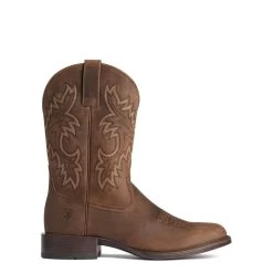 Ariat Men's Stockman Ultra Talon Tan Round Toe Boots 10038367 -ARIAT Cowboy Gear 10038367 side