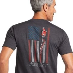 Ariat® Men's Short Sleeve Charcoal Heather Farm T-Shirt 10039930 -ARIAT Cowboy Gear 10039930 2 resized