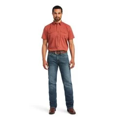 Ariat Men's Fitted Venttek™ Marsala Western Snap Shirt 10040456 -ARIAT Cowboy Gear 10040456 full