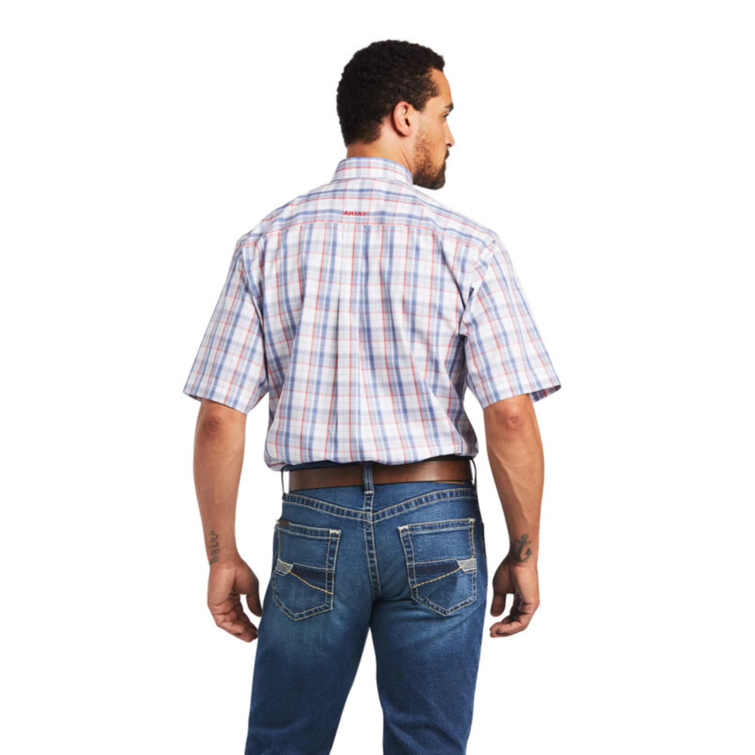 Ariat® Men's Wrinkle Free Nasir White Button Down Shirt 10040545 4 Ariat® Men's Wrinkle Free Nasir White Button Down Shirt 10040545 - Image 2