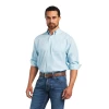 Ariat® Men's Classic Fit Solid Pinpoint Blue Button Up Shirt 10040586 -ARIAT Cowboy Gear 10040586