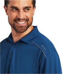Ariat Men's Tek 2.0 Poseidon Polo Shirt 10040594 -ARIAT Cowboy Gear 10040594D