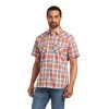 Ariat® Men's Hawk Retro Ginger Spice Short Sleeve Snap Shirt 10040647 -ARIAT Cowboy Gear 10040647 front a1292c14 ba41 4bb7 ae14 321fe1832603