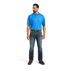 Ariat Men's Tek Aegean Blue Polo Shirt 10040650 -ARIAT Cowboy Gear 10040650C 95a8467b 5be2 4902 a950 6dd303b38870