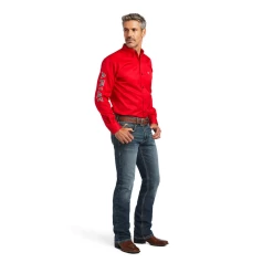 Ariat® Men's Casual Team Logo Southwest Red Button Down Shirt 10040702 -ARIAT Cowboy Gear 10040702E