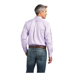 Ariat® Men's Lilac & Grey Fitted Button Down Shirt 10040703 6 Ariat® Men's Lilac & Grey Fitted Button Down Shirt 10040703 -ARIAT Cowboy Gear 10040703c