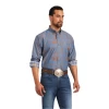 Ariat® Men's Relentless Cordage Stretch Blue Button Up Shirt 10040711 -ARIAT Cowboy Gear 10040711A