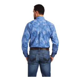 Ariat® Men's Relentless Headway Dutch Blue Button Down Shirt 10040714 -ARIAT Cowboy Gear 10040714B