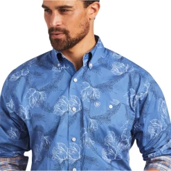 Ariat® Men's Relentless Headway Dutch Blue Button Down Shirt 10040714 -ARIAT Cowboy Gear 10040714D