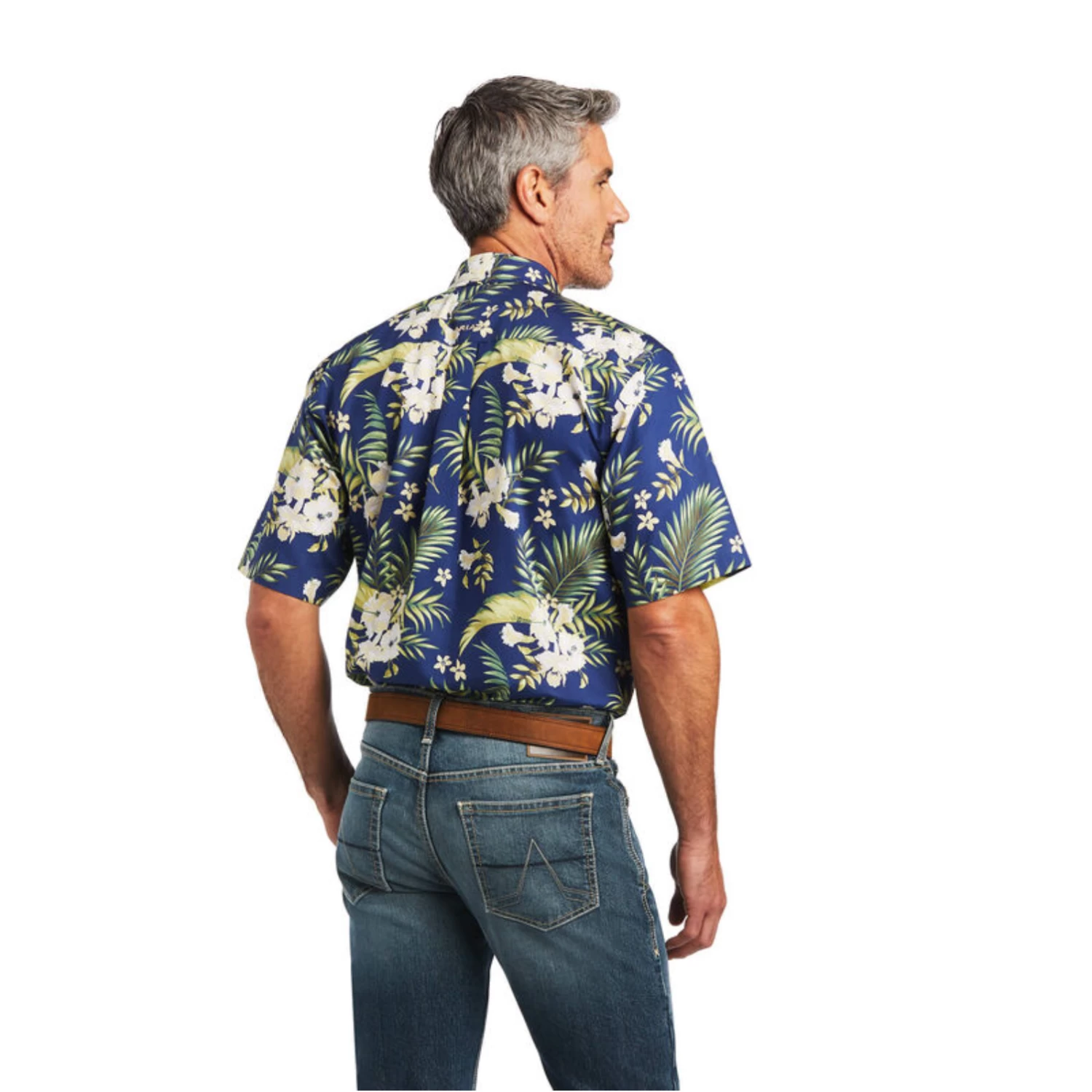 Ariat® Men's Wrinkle Free Ephraim Blue Button Down Shirt 10040725 4 Ariat® Men's Wrinkle Free Ephraim Blue Button Down Shirt 10040725 - Image 2