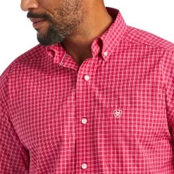 Ariat Men's Bright Rose Pro Series Snap Shirt 10040778 -ARIAT Cowboy Gear 10040778 01