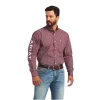 Ariat® Men's Dark Redwood Team Rhodes Button Down Shirt 10040788 -ARIAT Cowboy Gear 10040788a