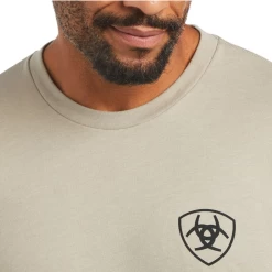 Ariat Men's Monument Sunset Khaki T-Shirt 10040878 -ARIAT Cowboy Gear 10040878D