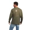 Ariat Men's Olive Charger Camo Flag T-Shirt 10040993 -ARIAT Cowboy Gear 10040993 back