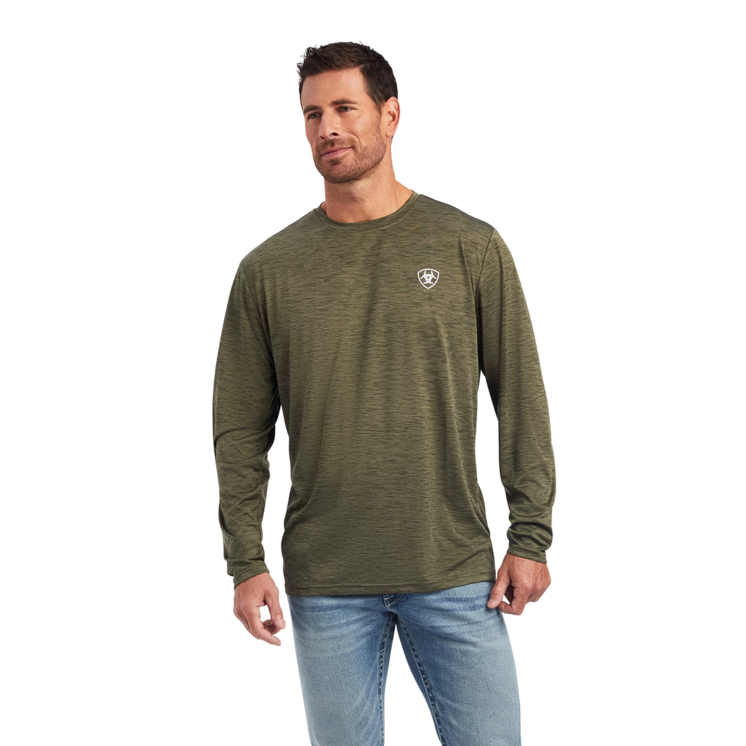 Ariat Men's Olive Charger Camo Flag T-Shirt 10040993 4 Ariat Men's Olive Charger Camo Flag T-Shirt 10040993 - Image 2