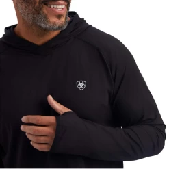 Ariat® Men's Black Cornell Base Layer Hoodie 10040999 7 Ariat® Men's Black Cornell Base Layer Hoodie 10040999 -ARIAT Cowboy Gear 1004099b