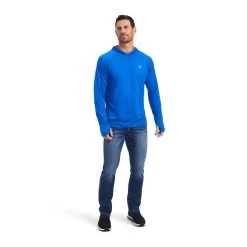 Ariat® Men's Blue Cornell Base Layer Hoodie 10041000 -ARIAT Cowboy Gear 10041000 full
