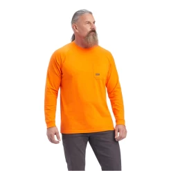 Ariat® Men's Rebar Cotton Strong Orange T-Shirt 10041490