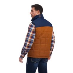 Ariat® Men's Crius Insulated Chestnut & Navy Vest 10041524 -ARIAT Cowboy Gear 10041524c
