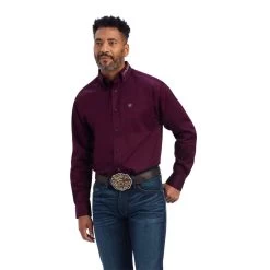 Ariat Men's Beet Purple Team Logo Button Down Shirt 10041530