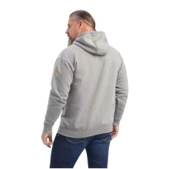 Ariat® Men's Rebar Workman Heather Grey Hoodie 10041531 -ARIAT Cowboy Gear 10041531d