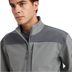 Ariat® Men's Vernon 2.0 Jetty Gray Softshell Jacket 10041609 -ARIAT Cowboy Gear 10041609 2