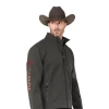 Ariat® Men's Logo 2.0 Americana & Charcoal Softshell Jacket 10041616 1 Ariat® Men's Logo 2.0 Americana & Charcoal Softshell Jacket 10041616 -ARIAT Cowboy Gear 10041616b