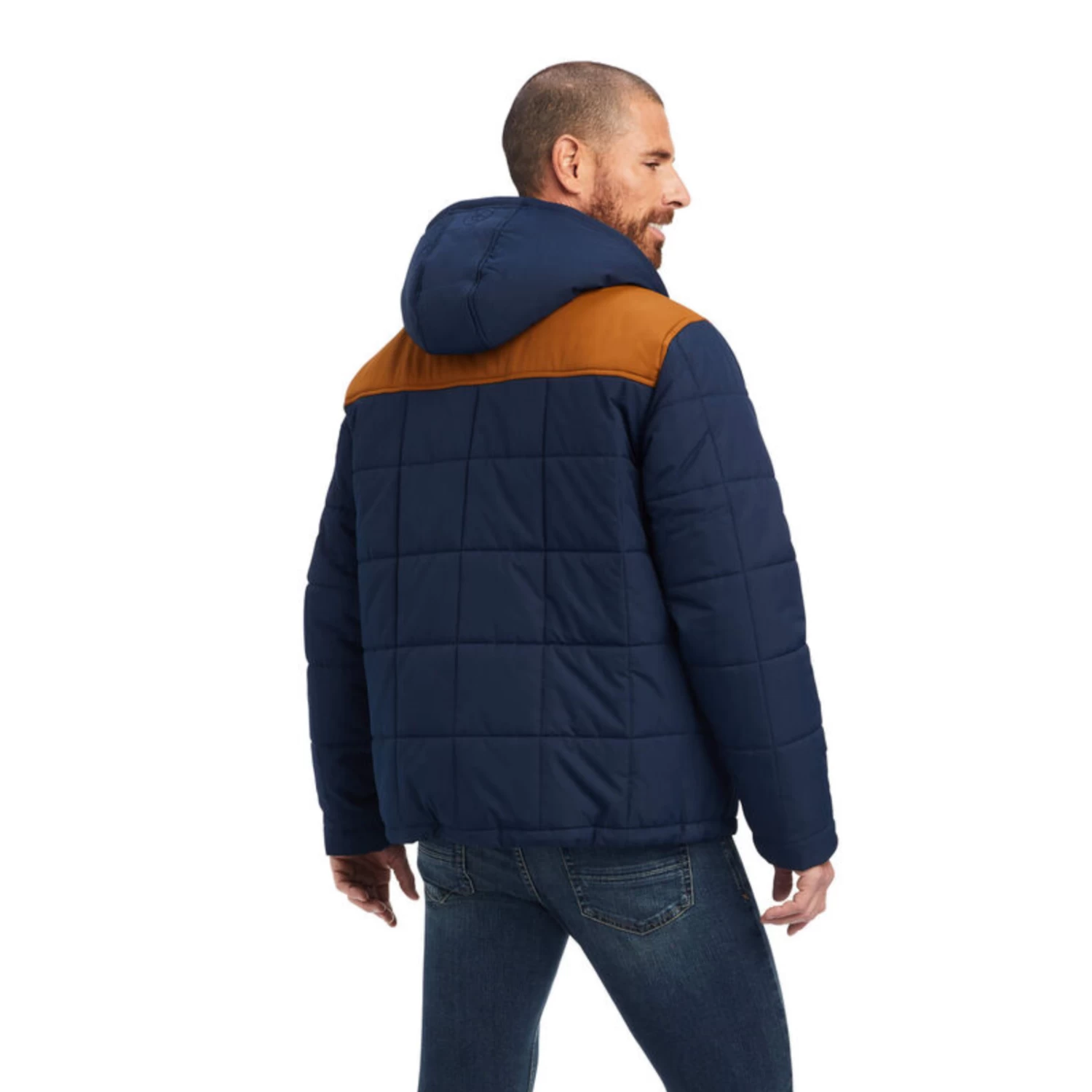 Ariat® Men's Crius Hooded Insulated Navy Jacket 10041648 4 Ariat® Men's Crius Hooded Insulated Navy Jacket 10041648 - Image 2