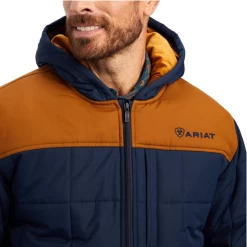 Ariat® Men's Crius Hooded Insulated Navy Jacket 10041648 8 Ariat® Men's Crius Hooded Insulated Navy Jacket 10041648 -ARIAT Cowboy Gear 10041648d