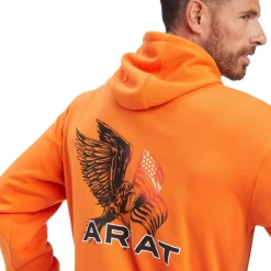 Ariat® Men's Free Bird Harvest Pumpkin Pullover Sweatshirt 10041709 -ARIAT Cowboy Gear 10041709a