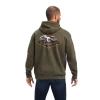 Ariat® Men's Devotion Eagle Olive Heather Pullover Sweatshirt 10041714