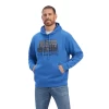 Ariat® Men's Land Of The Free Classic Blue Heather Pullover Hoodie 10041718 2 Ariat® Men's Land Of The Free Classic Blue Heather Pullover Hoodie 10041718 -ARIAT Cowboy Gear 10041718b