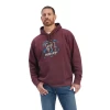 Ariat® Men's Southwest Block Malbec Heather Hoodie 10041722 -ARIAT Cowboy Gear 10041722
