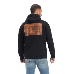 Ariat® Men's Black EST Block Logo Graphic Hoodie 10041724