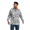Ariat® Men's Caldwell Printed Dark Oatmeal Shirt Jacket 10041733 -ARIAT Cowboy Gear 10041733a
