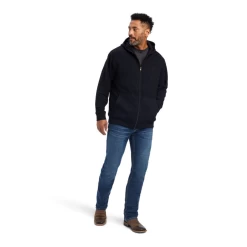Ariat® Men's Zephyr Hybrid Black Full Zip Jacket 10041813 -ARIAT Cowboy Gear 10041813a