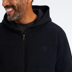 Ariat® Men's Zephyr Hybrid Black Full Zip Jacket 10041813 -ARIAT Cowboy Gear 10041813c